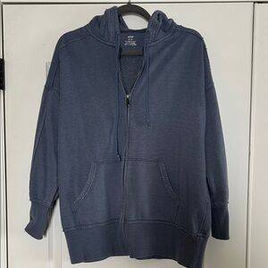 Aerie Blue Zip-Up Hoodie